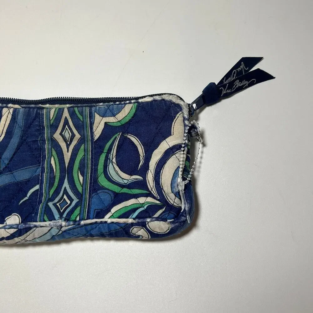 Vera Bradley Mediterranean Blue Paisley Tech Case Wallet Wristlet Women's Bag